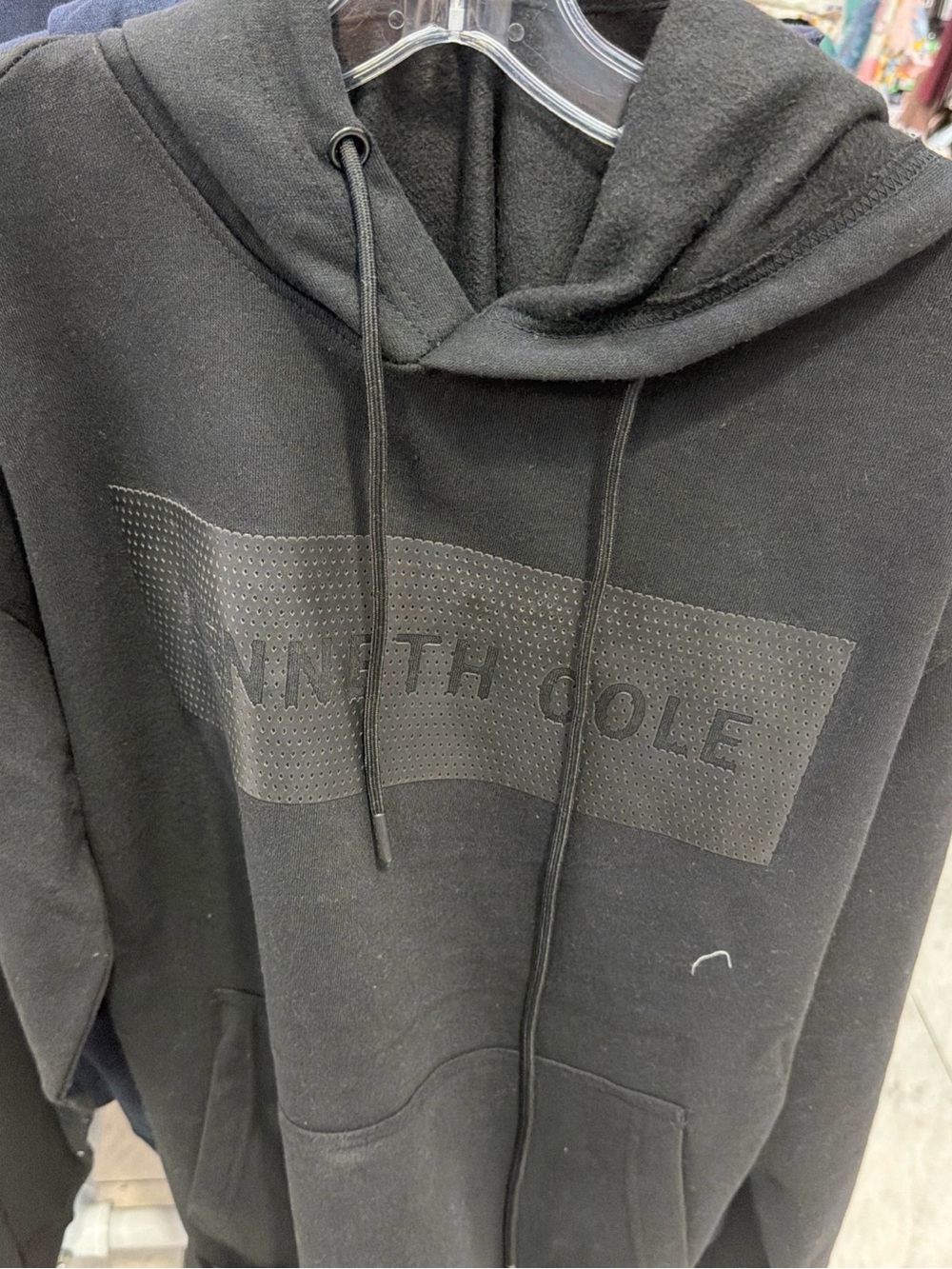 Kenneth Cole Black Logo Pullover Hoodie